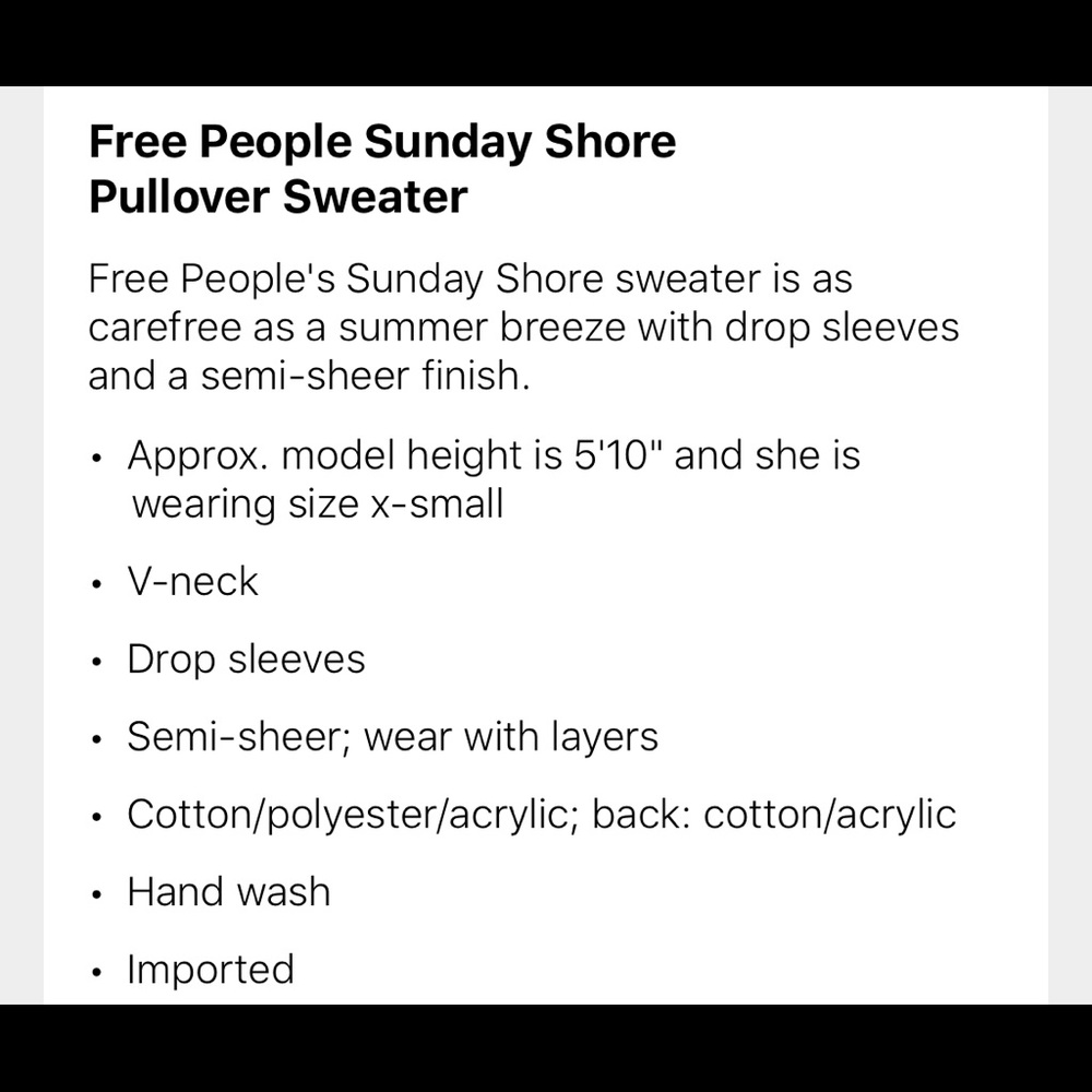 Free People Sunday Shore Pullover Sweater - Picture 4 of 5